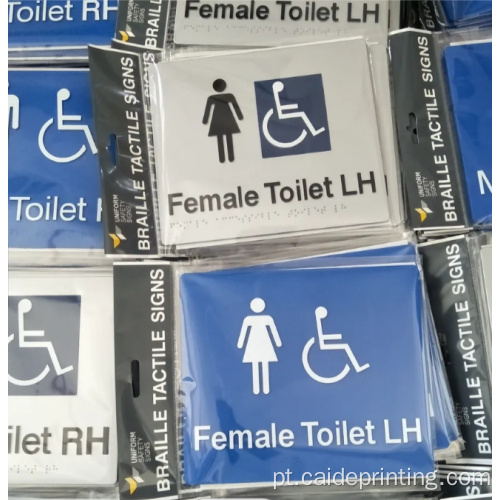 Personalize o ABS Braille Signs Unisex Toilet
